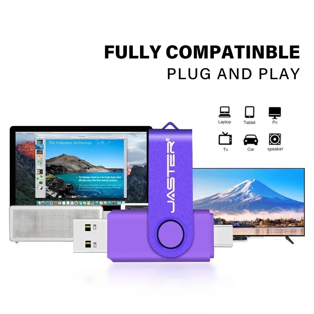 Clé USB TYPE - C 128GB réelle, cadeau créatif, rouge et bleu 32G - Zone shopping