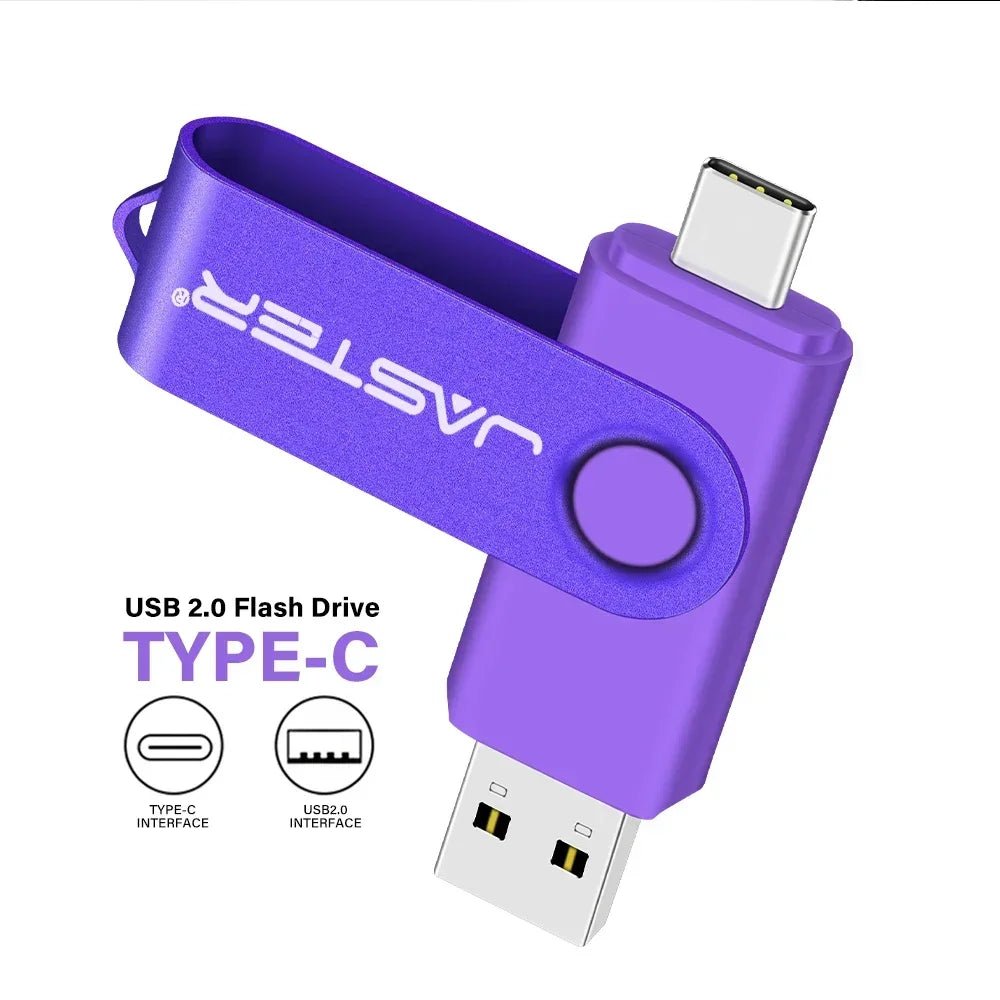 Clé USB TYPE - C 128GB réelle, cadeau créatif, rouge et bleu 32G - Zone shopping