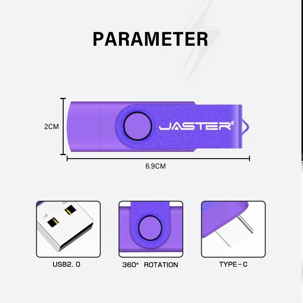Clé USB TYPE - C 128GB réelle, cadeau créatif, rouge et bleu 32G - Zone shopping
