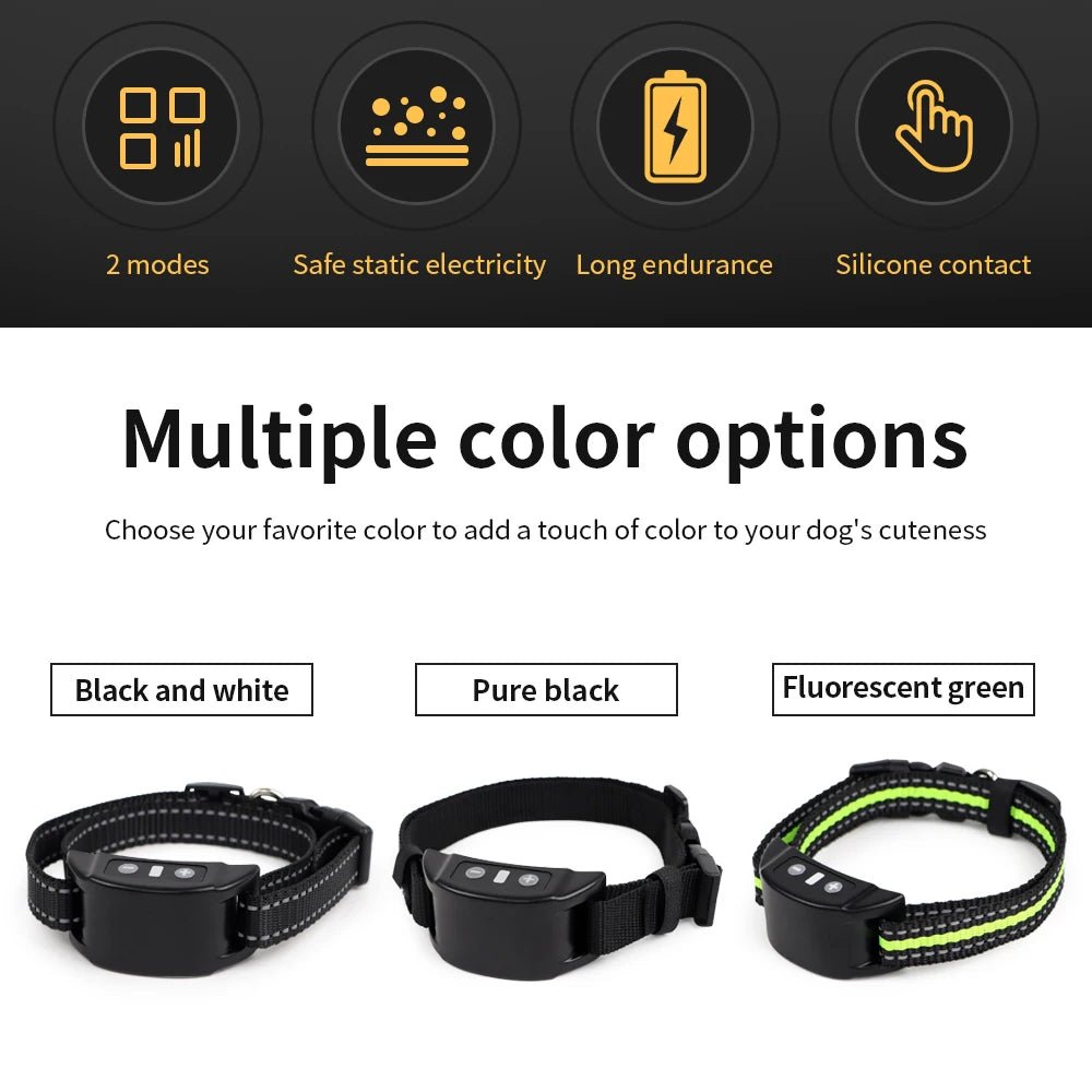 Collier anti - aboiement rechargeable USB pour chien - entraînement efficace - Zone shopping
