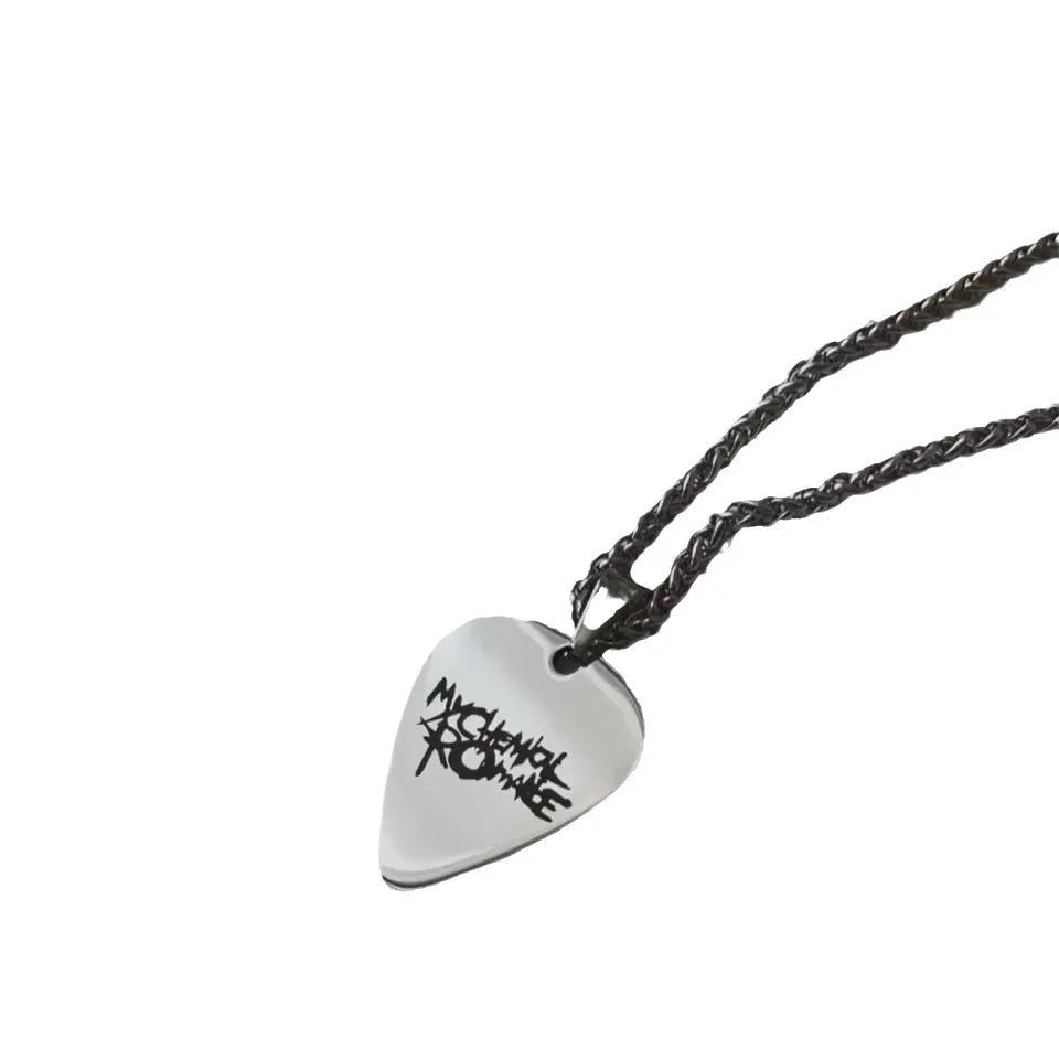 Collier en acier inoxydable My Chemical Romance - Pendentif guitare - Zone shopping