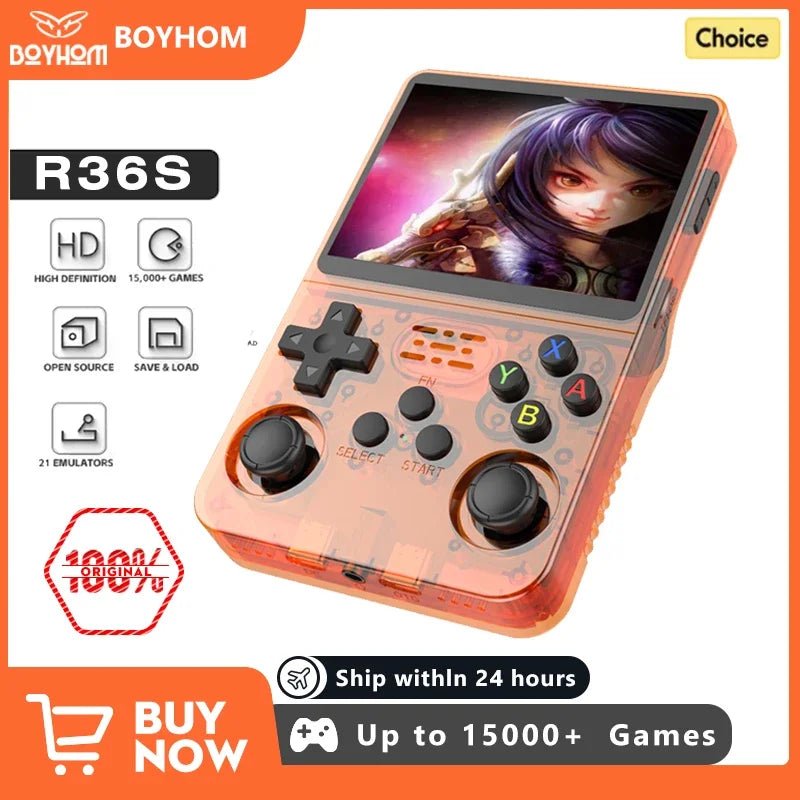 Console de jeu vidéo R36S Open Source, écran IPS 3.5, 128G jeux - Zone shopping