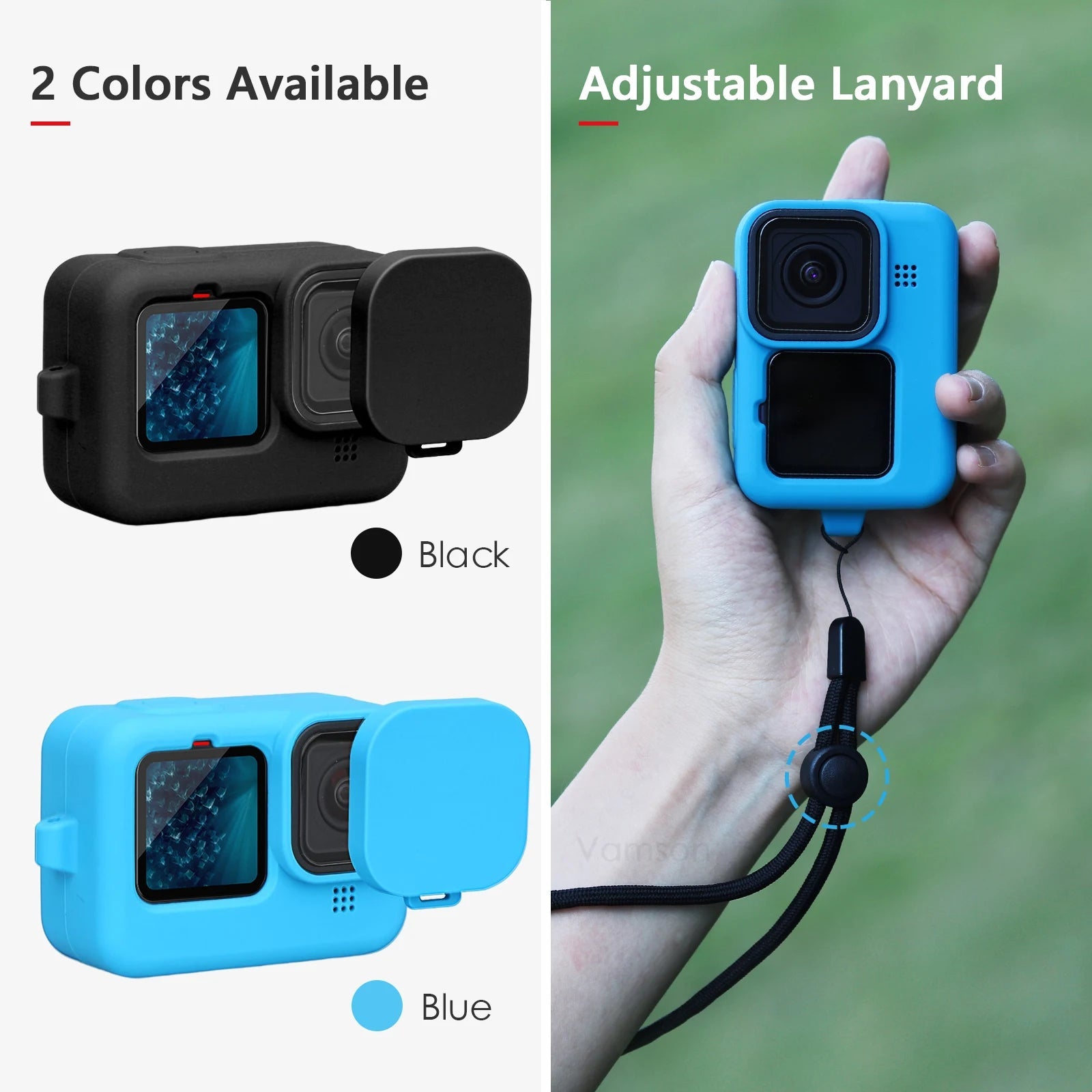 Coque en silicone souple TELESIN pour GoPro Hero 9 - 12 - Protection complète - Zone shopping