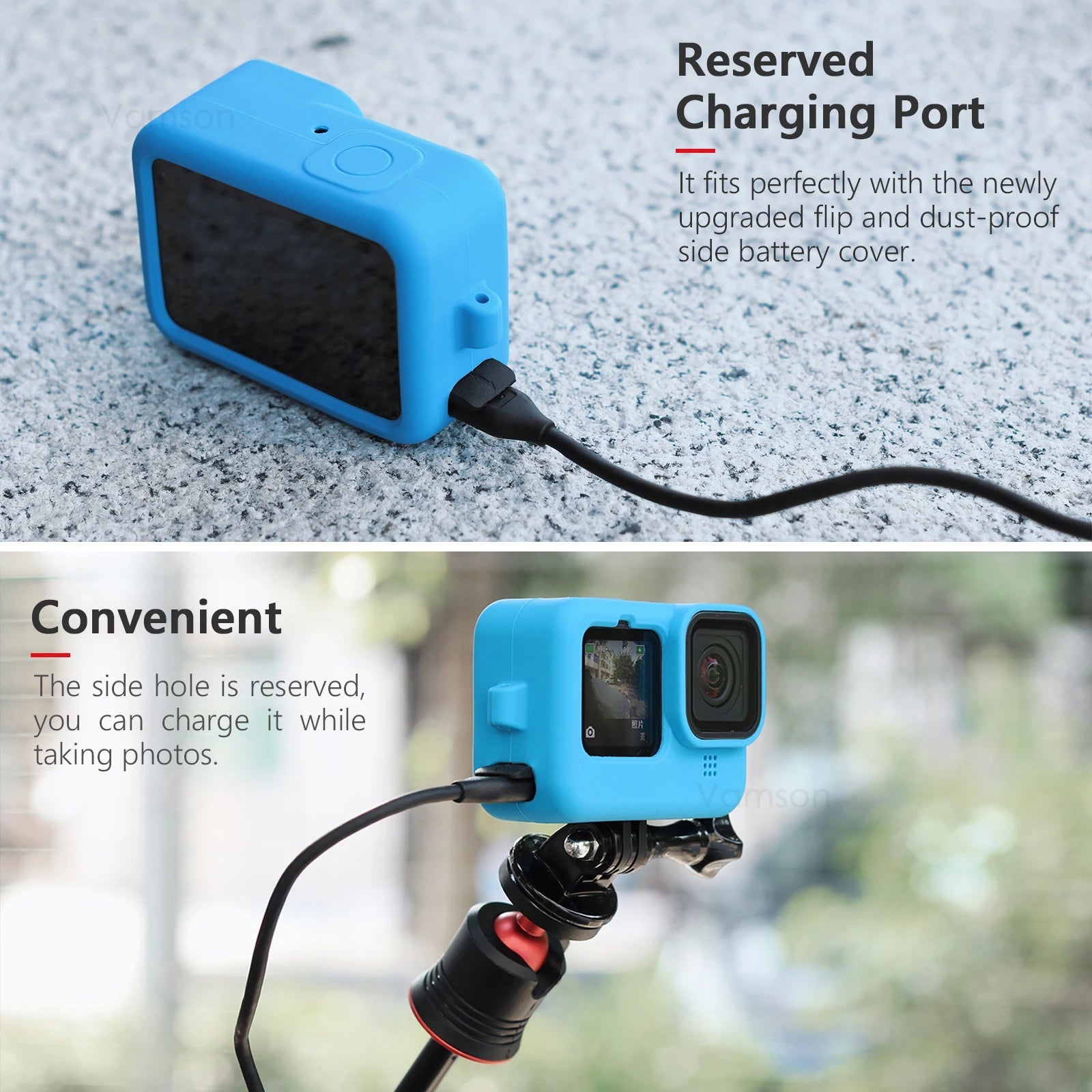 Coque en silicone souple TELESIN pour GoPro Hero 9 - 12 - Protection complète - Zone shopping