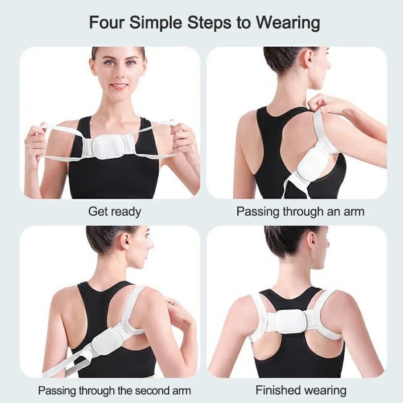 Correcteur de Posture réglable, 1 pièce, soutien du dos, ceinture d'épaule, redresseur, Correction de la colonne vertébrale, santé posturale - Zone shopping