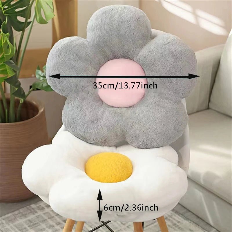 Coussin de fleur à cinq pétales en peluche, décor de chambre Girly, oreiller tournesol, baie vitrée, réglage de fleur rose pour chambre d'enfants, oreiller de siège - Zone shopping