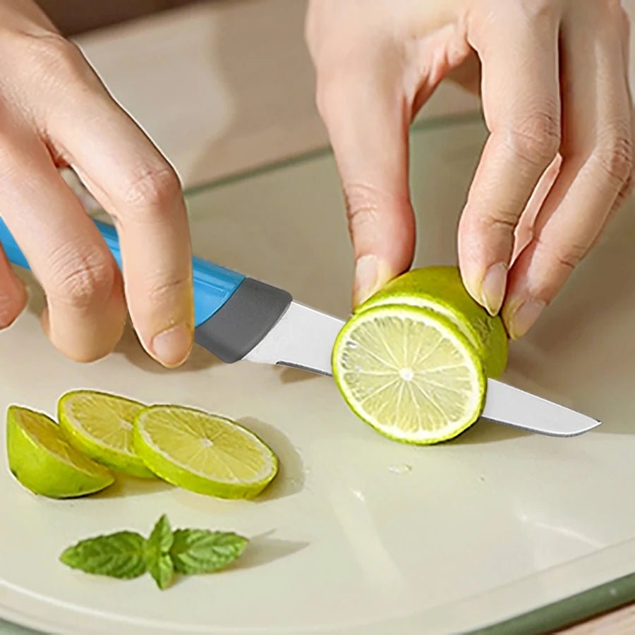 Couteau à fruits de cuisine domestique, coupe de légumes, de fruits, couteau de cuisine à éplucher tranchant, couteau multifonctionnel 4 pièces - Zone shopping