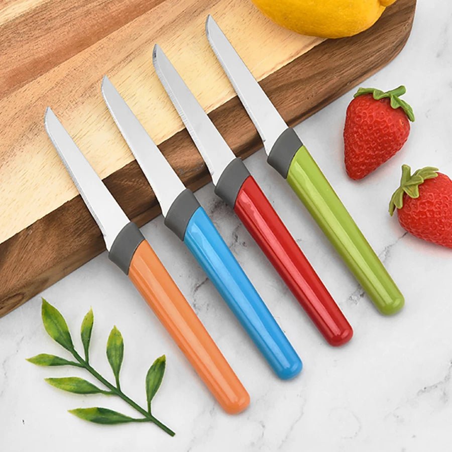 Couteau à fruits et légumes 4 pièces, éplucheur tranchant multifonction - Zone shopping