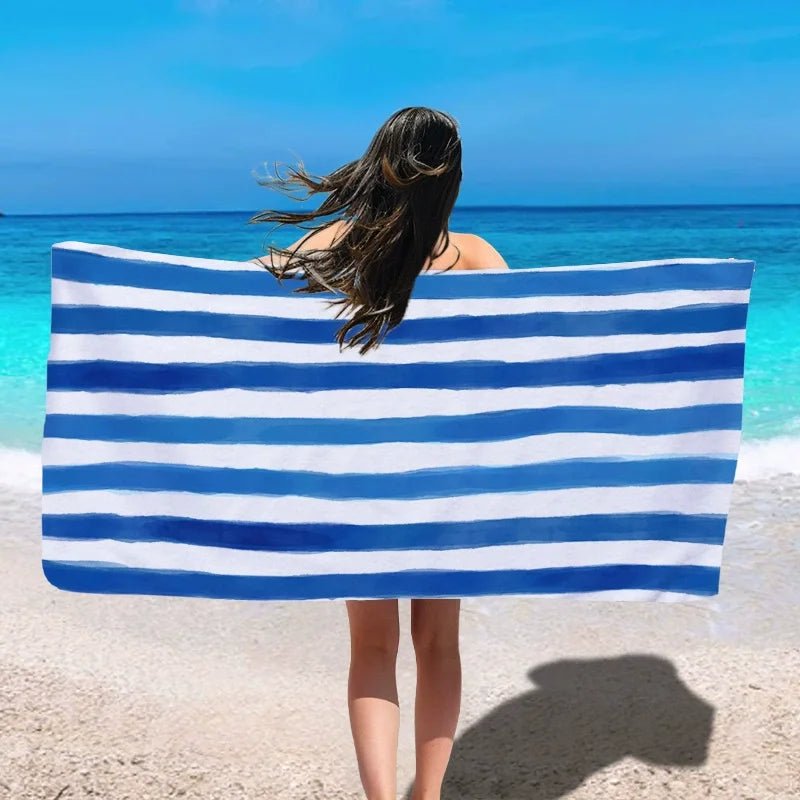 Couverture de plage microfibre 31,5x63 - Serviette séchage rapide - Zone shopping