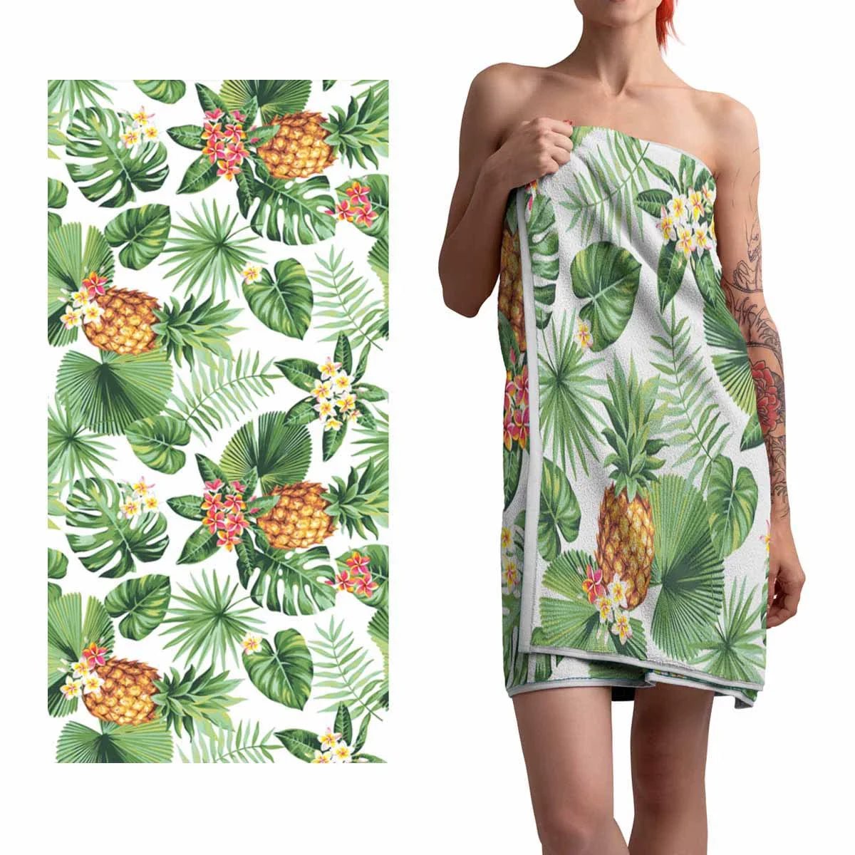 Couverture de plage microfibre 31,5x63 - Serviette séchage rapide - Zone shopping