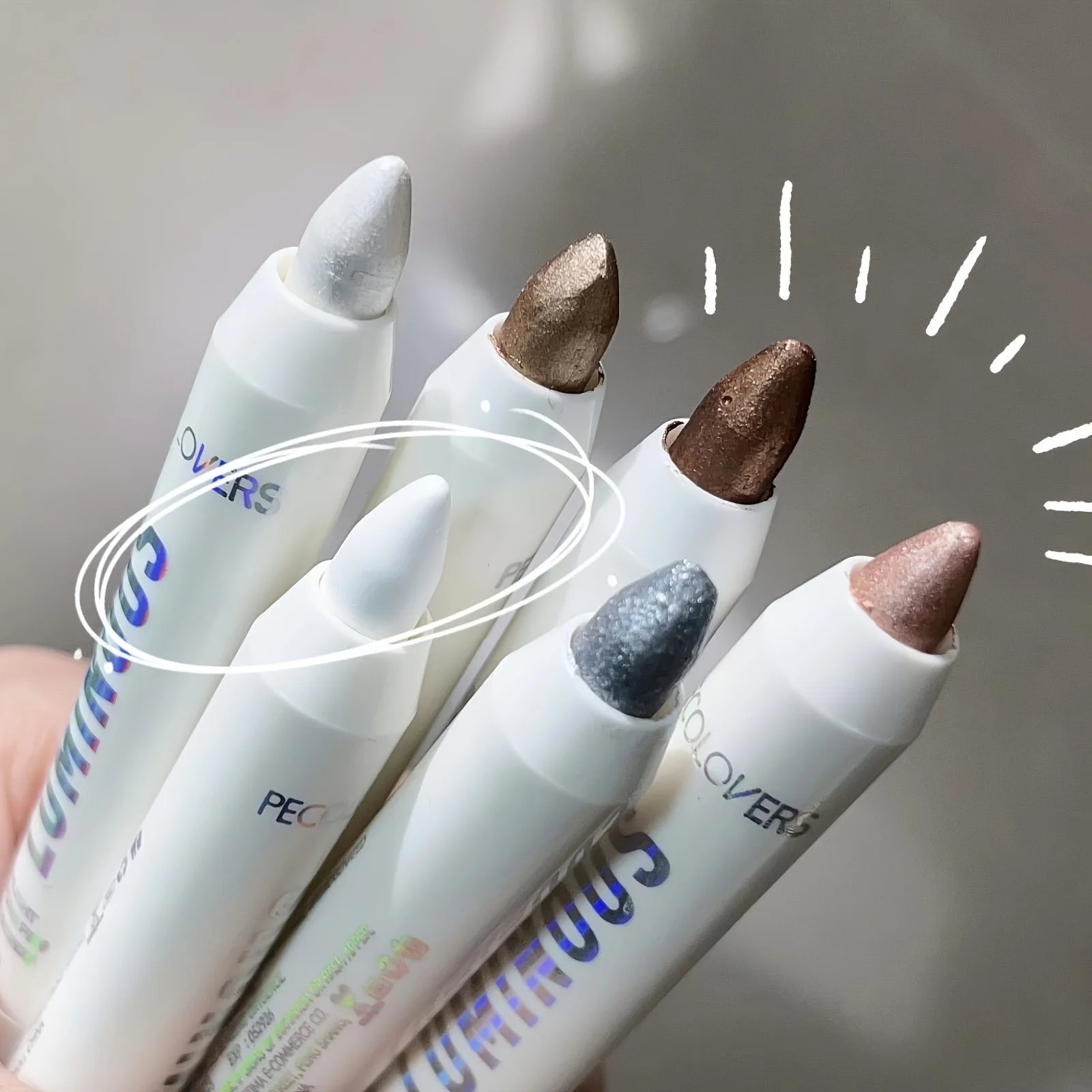 Crayon Eyeliner nacré, 6 couleurs, imperméable, longue durée, scintillant, nu, bâton d'ombre à paupières, outils de maquillage pour les yeux - Zone shopping