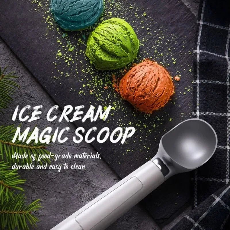 Cuillère à glace inox avec LED, réglage température, outil cuisine - Zone shopping