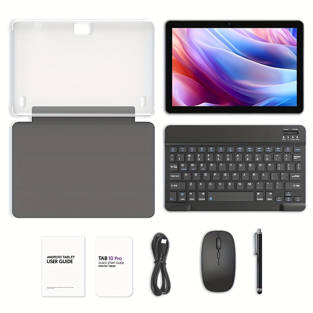 FITIFUN 10 Android Tablet Pro Bundle