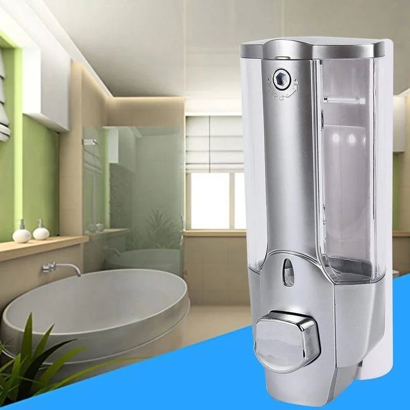 Distributeur mural de savon et de shampoing pour les mains, 350ml, distributeurs de liquide de douche, conteneurs pour salle de bains et toilettes - Zone shopping