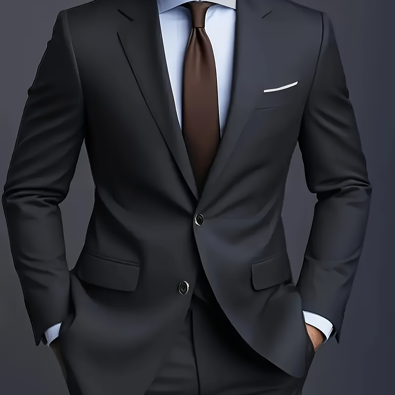 Costume Élégant Homme Confort Slim Fit