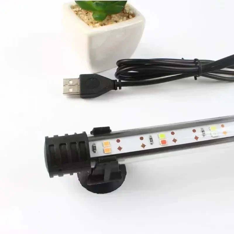 Éclairage LED submersible multi - couleur pour aquarium 17 - 47cm USB - Zone shopping