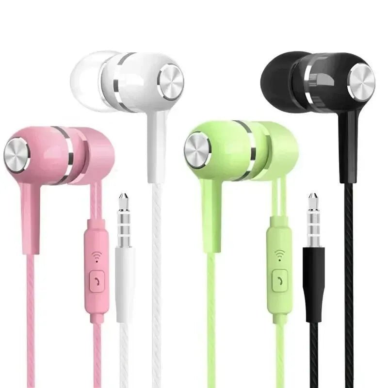 Écouteurs filaires HiFi stéréo sport, basses, microphone 3.5mm - Zone shopping
