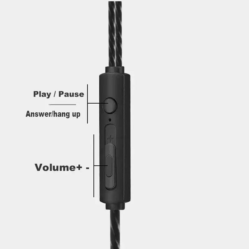 Écouteurs filaires HiFi stéréo sport, basses, microphone 3.5mm - Zone shopping