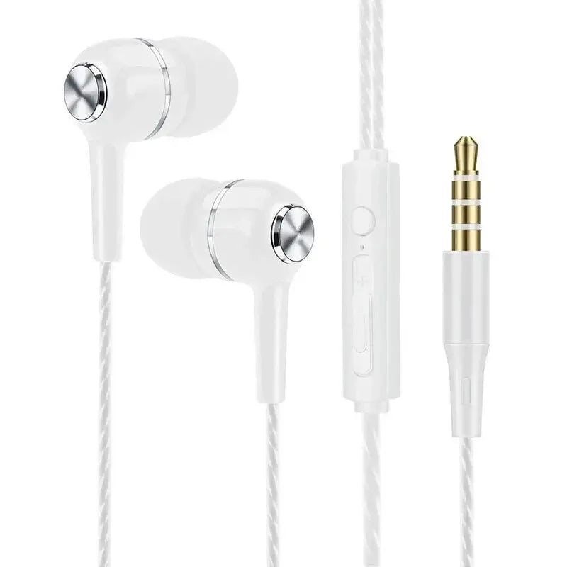 Écouteurs filaires HiFi stéréo sport, basses, microphone 3.5mm - Zone shopping