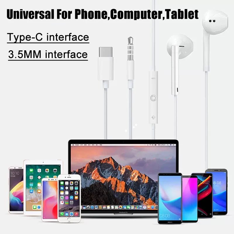 Écouteurs stéréo filaires 3.5mm pour iPad/iPhone 11 à 16 Pro Max - Zone shopping