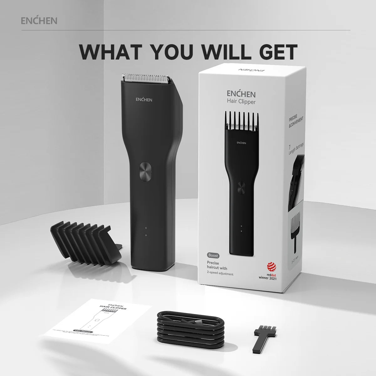 ENCHEN Boost - Tondeuse Électrique Professionnelle Sans Fil, Céramique - Zone shopping