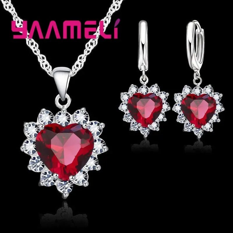 Ensemble de bijoux en argent Chim925 pour femme - collier & boucles d'oreilles - Zone shopping