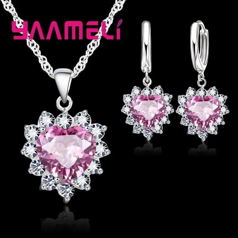 Ensemble de bijoux en argent Chim925 pour femme - collier & boucles d'oreilles - Zone shopping