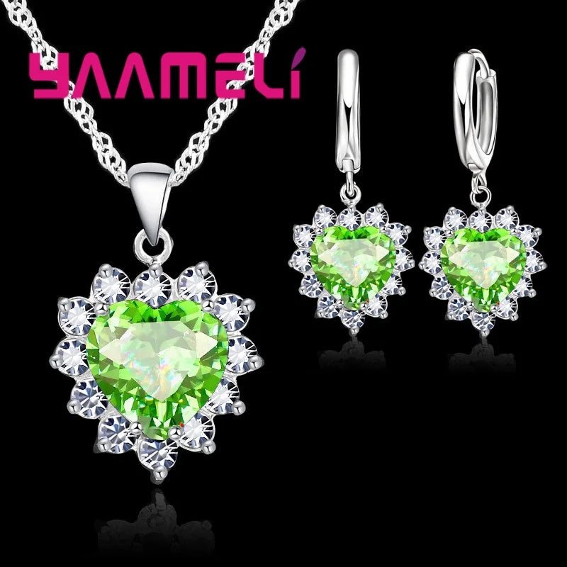 Ensemble de bijoux en argent Chim925 pour femme - collier & boucles d'oreilles - Zone shopping
