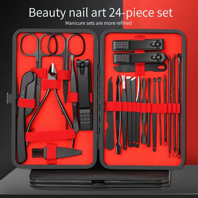 Ensemble d'outils de beauté pour manucure et pédicure, coupe - ongles, coupe - ongles, couteau à éplucher les oreilles, T - Zone shopping