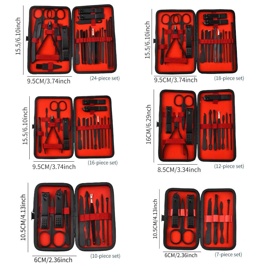 Ensemble d'outils de beauté pour manucure et pédicure, coupe - ongles, coupe - ongles, couteau à éplucher les oreilles, T - Zone shopping