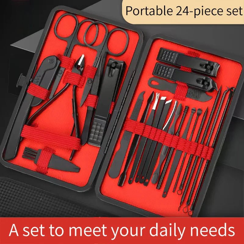 Ensemble d'outils de beauté pour manucure et pédicure, coupe - ongles, coupe - ongles, couteau à éplucher les oreilles, T - Zone shopping