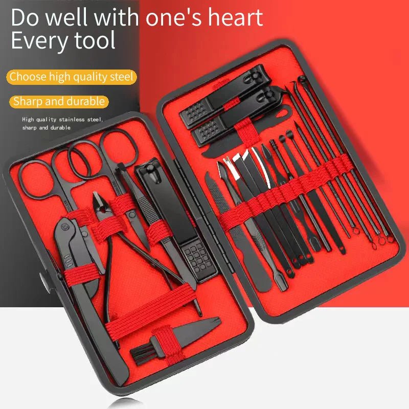 Ensemble d'outils de beauté pour manucure et pédicure, coupe - ongles, coupe - ongles, couteau à éplucher les oreilles, T - Zone shopping