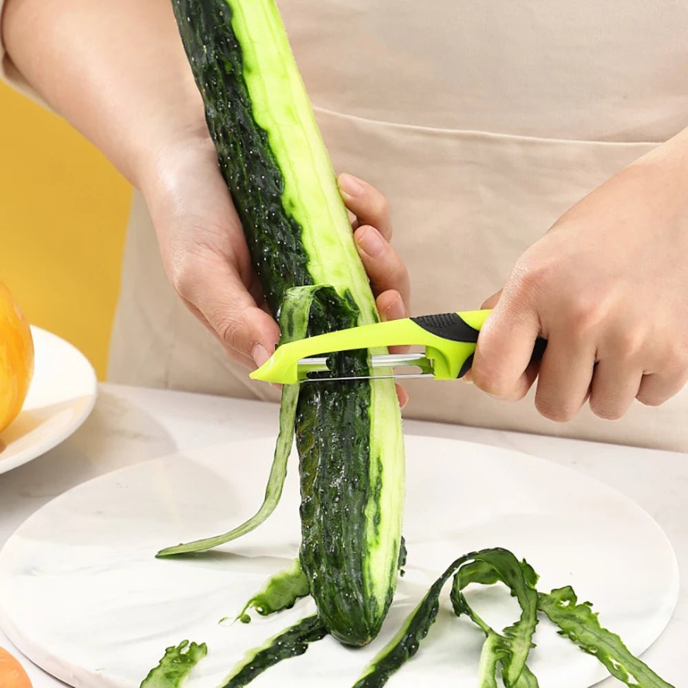 Éplucheur à poignée antidérapante, éplucheur, outil magique, Melon, pomme de terre, fruits, grattoir, accessoires d'outils de cuisine pour légumes - Zone shopping