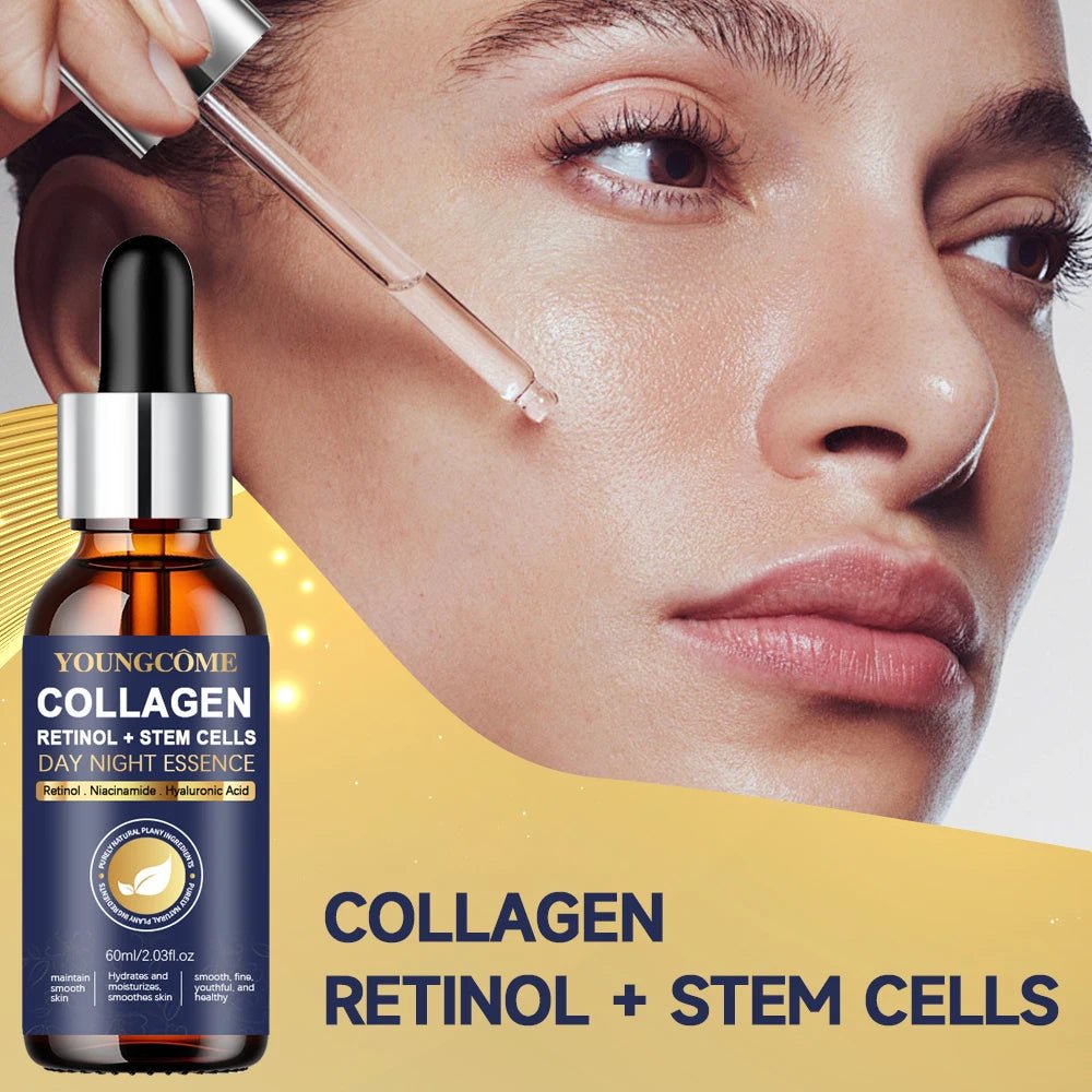 Essence hydratante pour le visage au rétinol riche en collagène raffermissant la peau réduit les rides et les ridules soin Anti - âge pour la peau du visage 2025 - Zone shopping