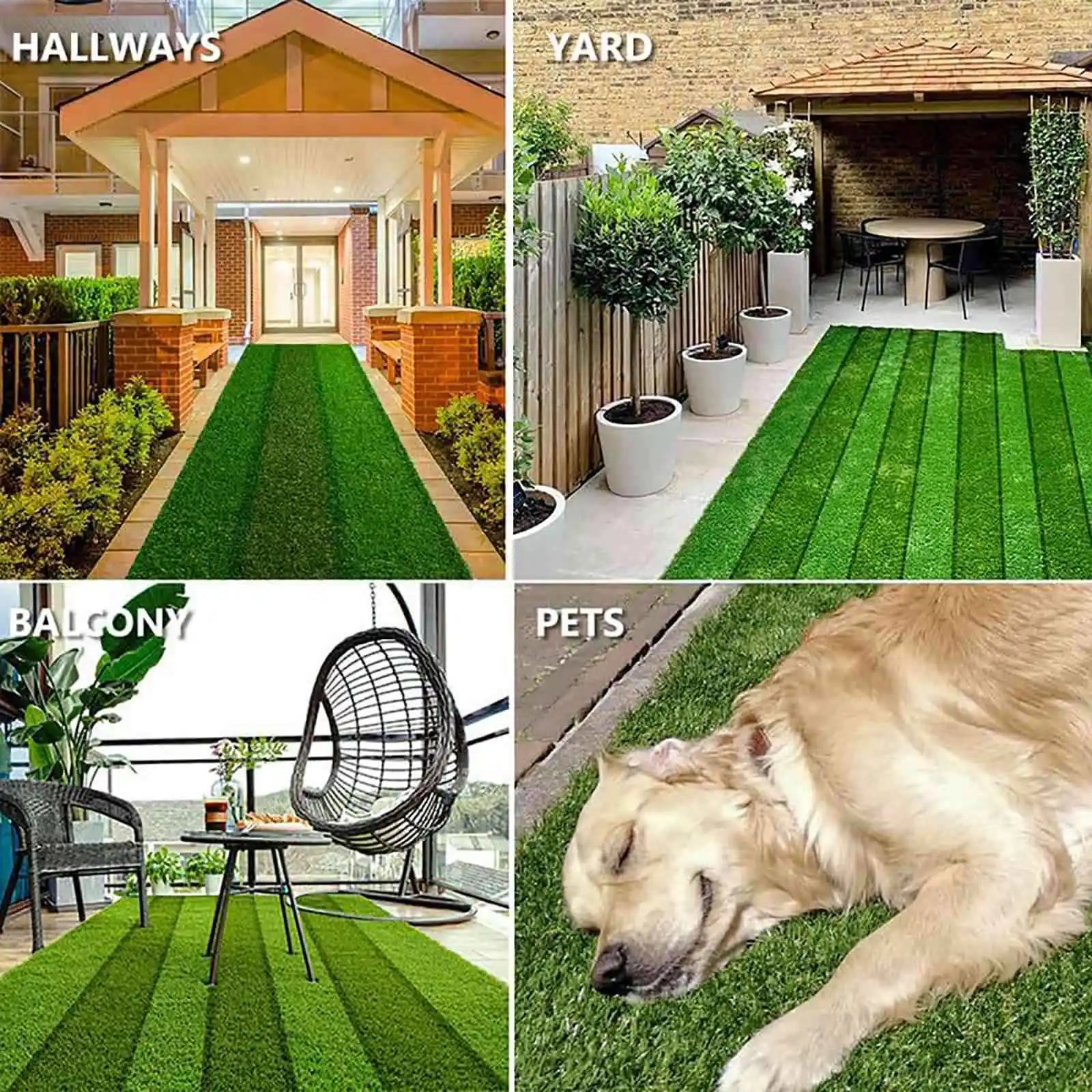 Gazon artificiel vert pour jardin, clôture, toit et décoration intérieure - Zone shopping