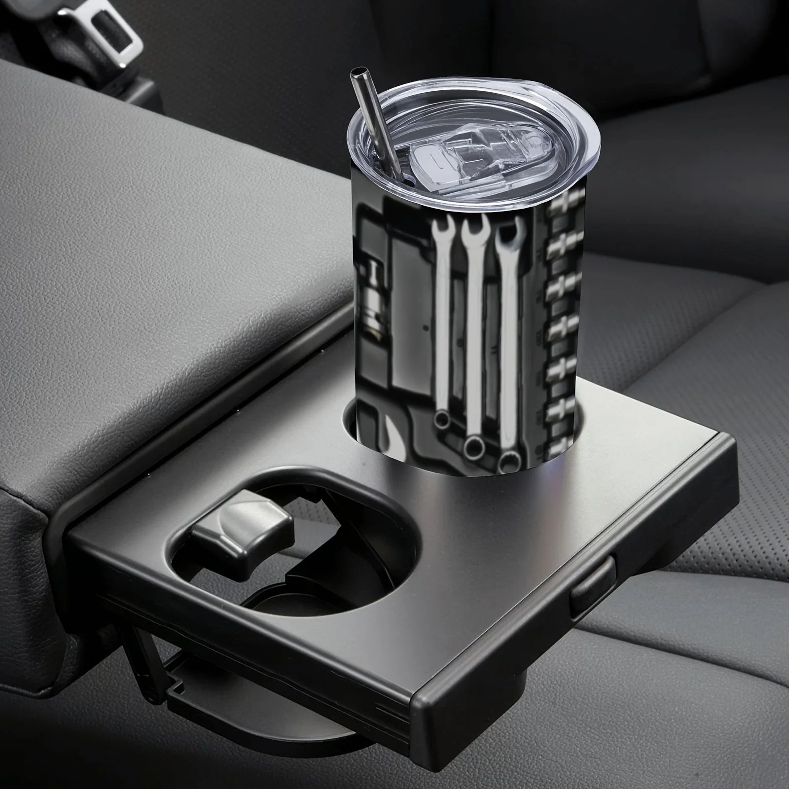 Gobelet inox 20oz avec couvercle et paille - Isolé, été/hiver - Zone shopping