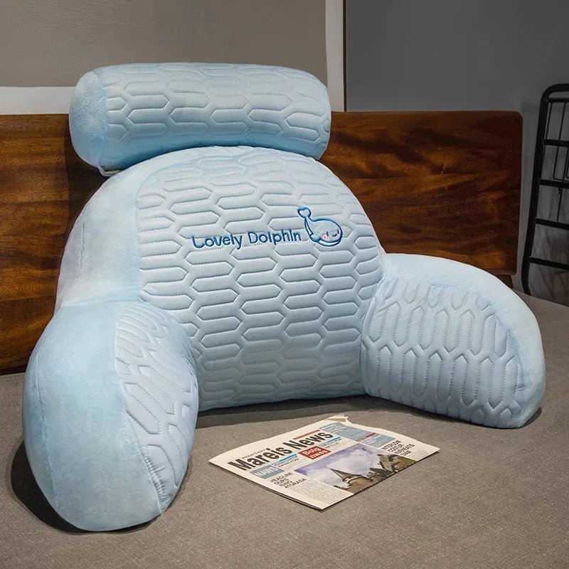Grand Coussin de Dossier en Latex - Confort pour Lecture et Jeux - Zone shopping
