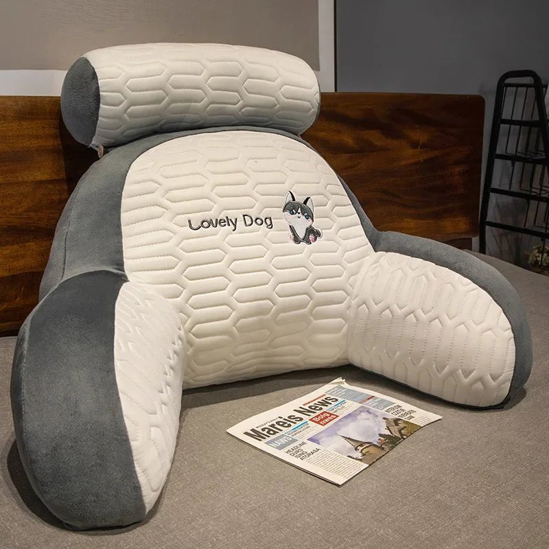 Grand Coussin de Dossier en Latex - Confort pour Lecture et Jeux - Zone shopping