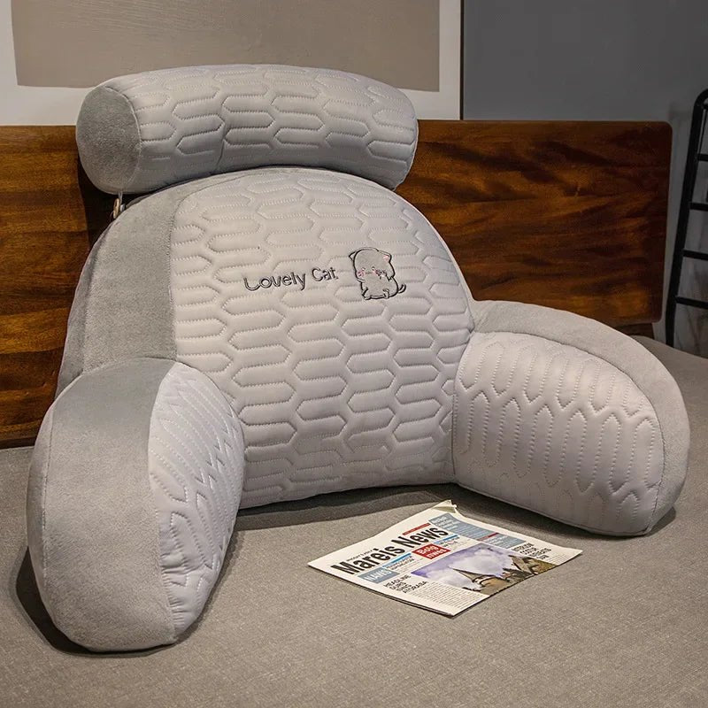 Grand Coussin de Dossier en Latex - Confort pour Lecture et Jeux - Zone shopping
