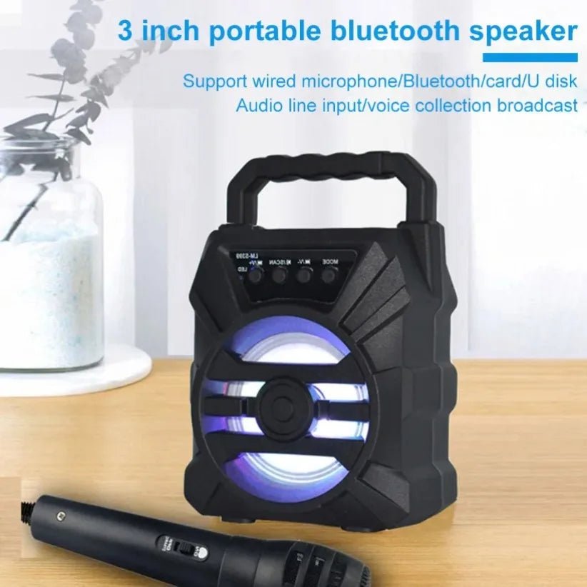 Haut - parleur Bluetooth 500mAh, portable, puissant, karaoké, basses - Zone shopping