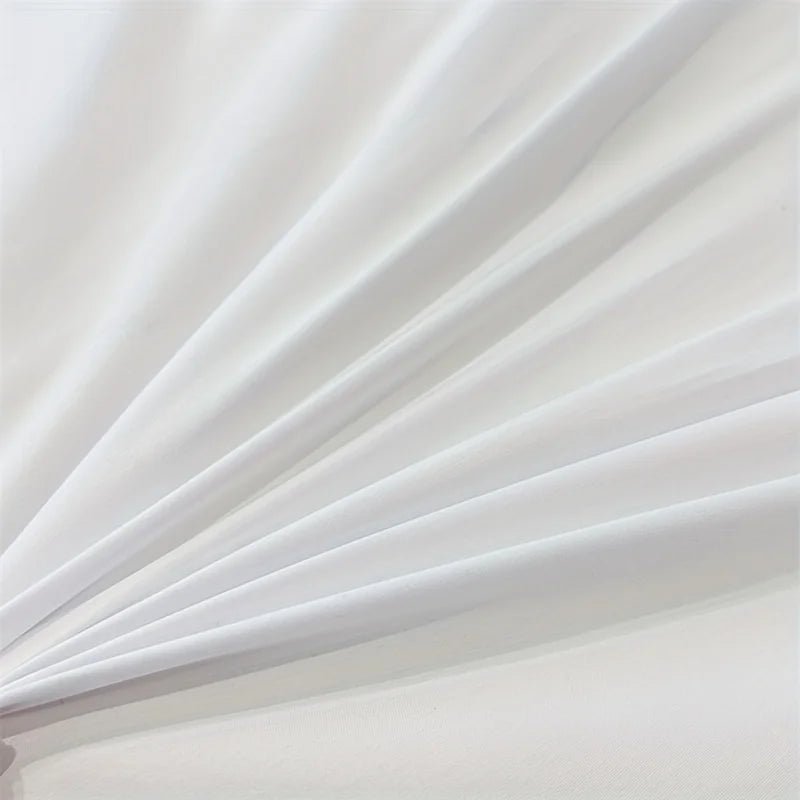Housse de couette et taies monochromes en polyester - Literie 1 - 3 pièces - Zone shopping