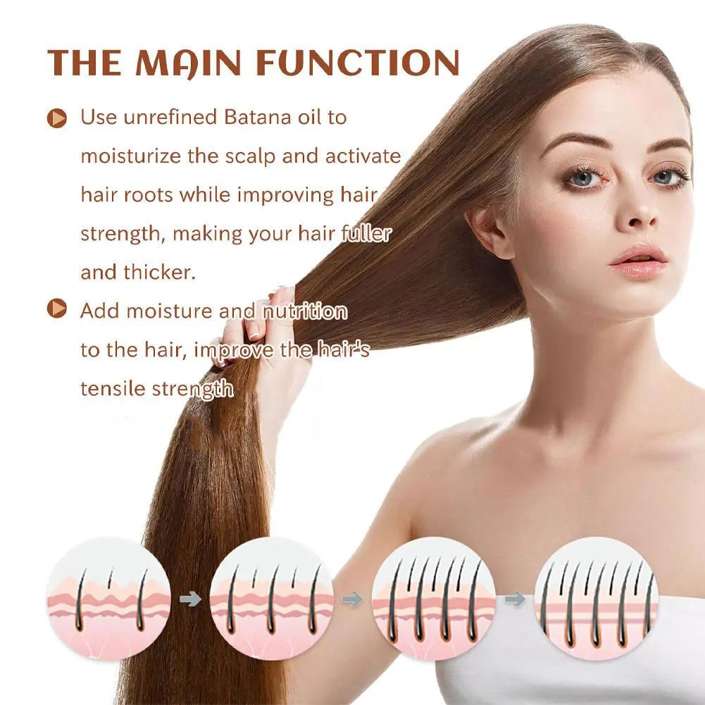 Huile de Batana biologique pure pour la croissance des cheveux, huile naturelle pour traiter la perte de cheveux, anti - installation, 100% - Zone shopping