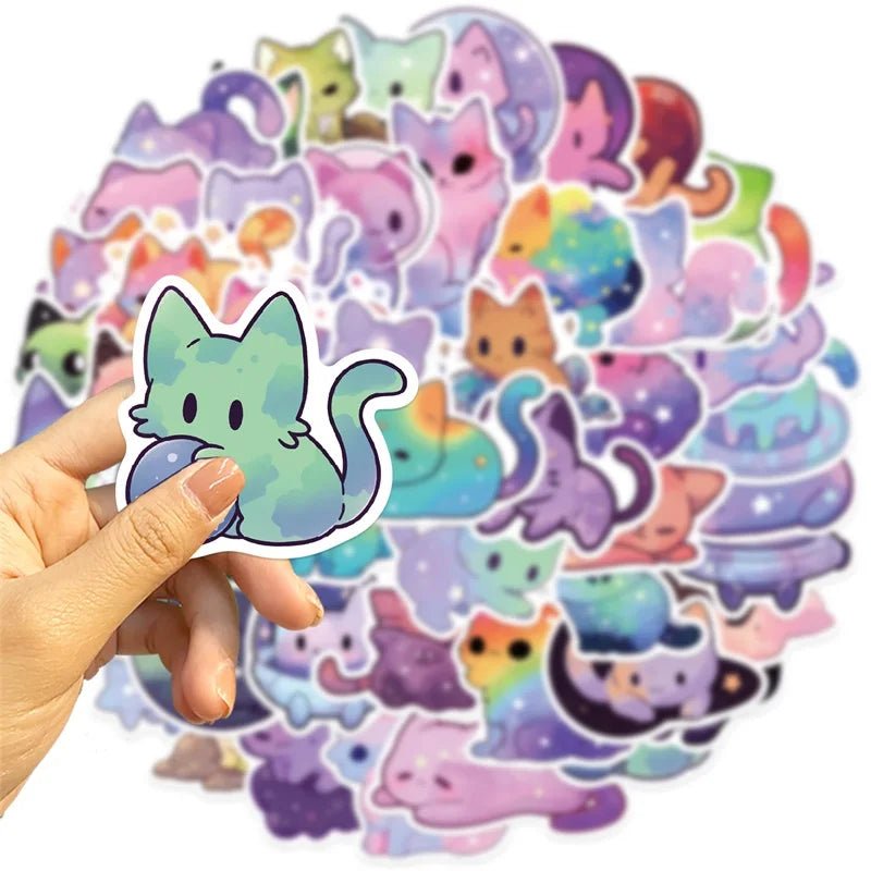 Interrupteur ciel étoilé chat PVC - Autocollant déco enfants 10 - 50 pcs - Zone shopping