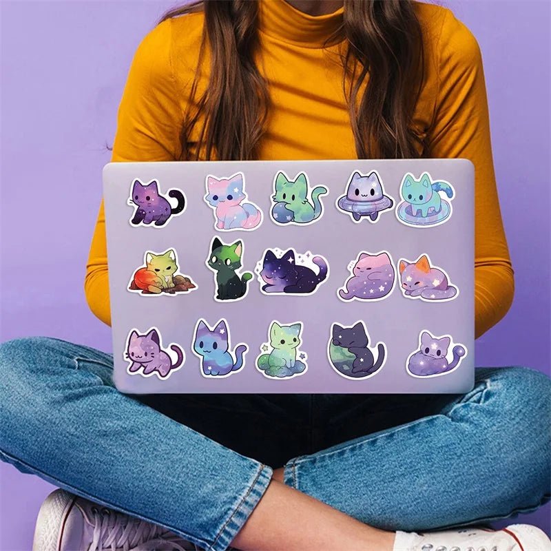 Interrupteur ciel étoilé chat PVC - Autocollant déco enfants 10 - 50 pcs - Zone shopping