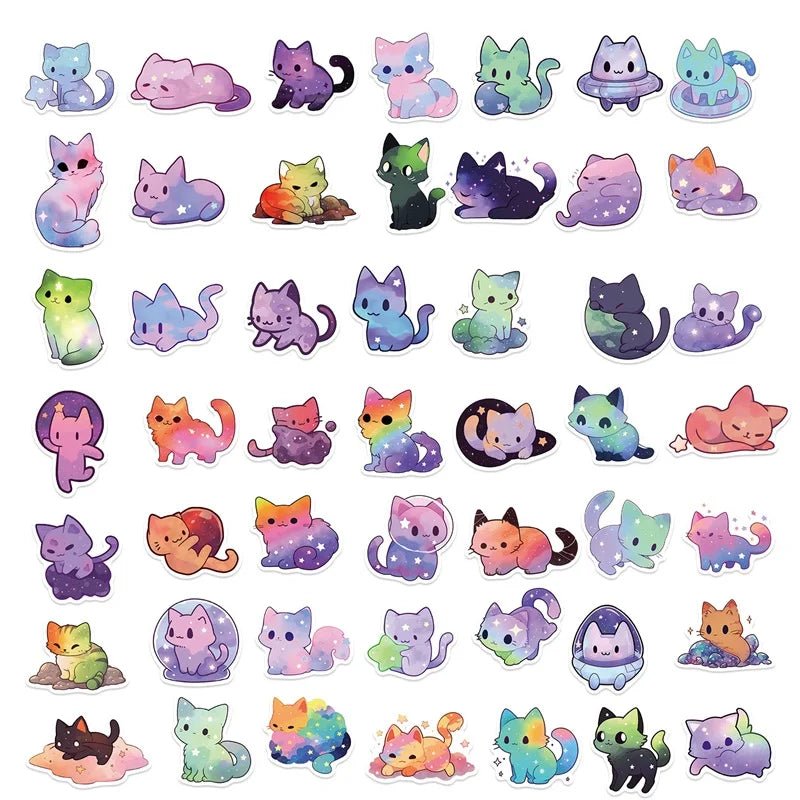 Interrupteur ciel étoilé chat PVC - Autocollant déco enfants 10 - 50 pcs - Zone shopping