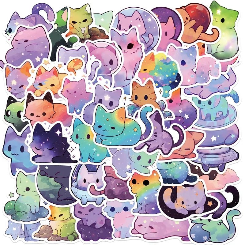 Interrupteur ciel étoilé chat PVC - Autocollant déco enfants 10 - 50 pcs - Zone shopping