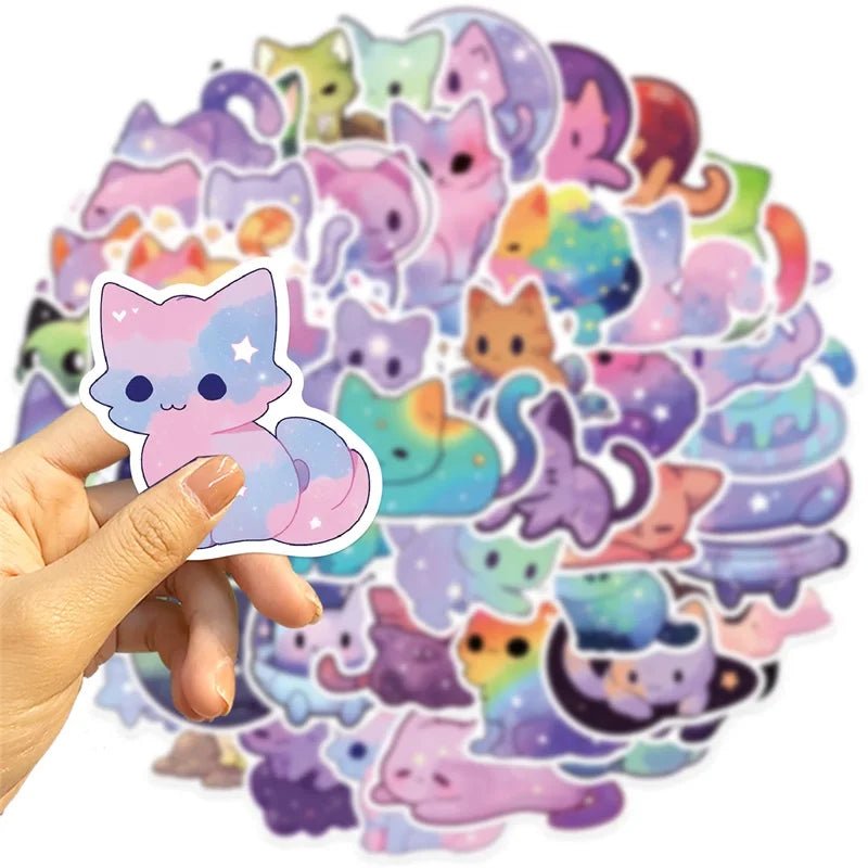 Interrupteur ciel étoilé chat PVC - Autocollant déco enfants 10 - 50 pcs - Zone shopping