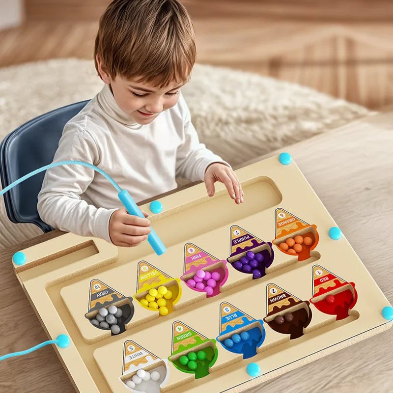 Jouet labyrinthe magnétique à perles pour enfants 2 - 6 ans - Zone shopping