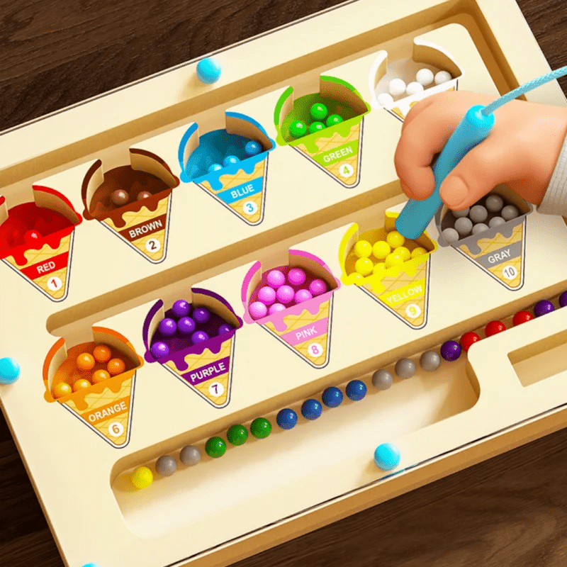 Jouet labyrinthe magnétique à perles pour enfants 2 - 6 ans - Zone shopping