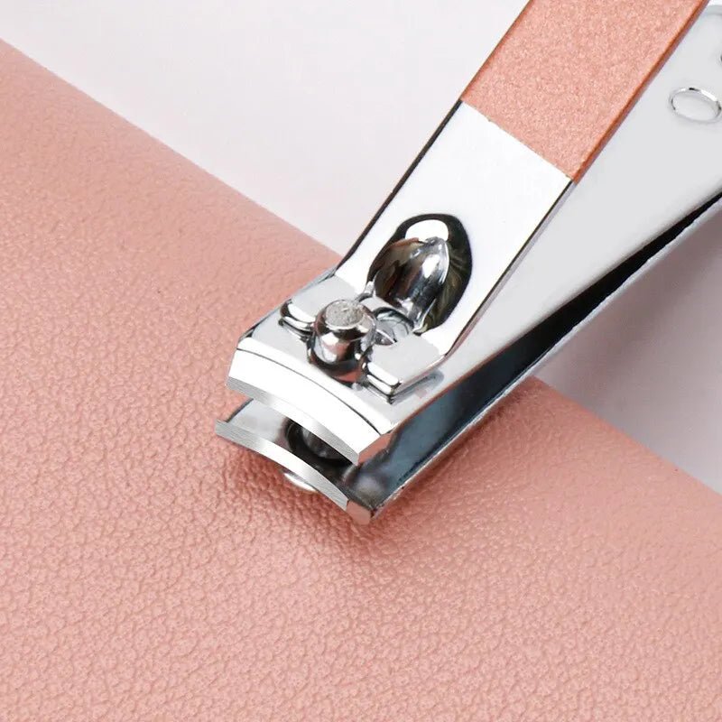 Kit de manucure et pédicure professionnel pour femme – Ensemble de 7 pièces avec outils en acier inoxydable dans un étui en cuir PU coloré - Zone shopping
